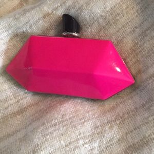 Hot pink patent leather clutch bag!  Boutique!
